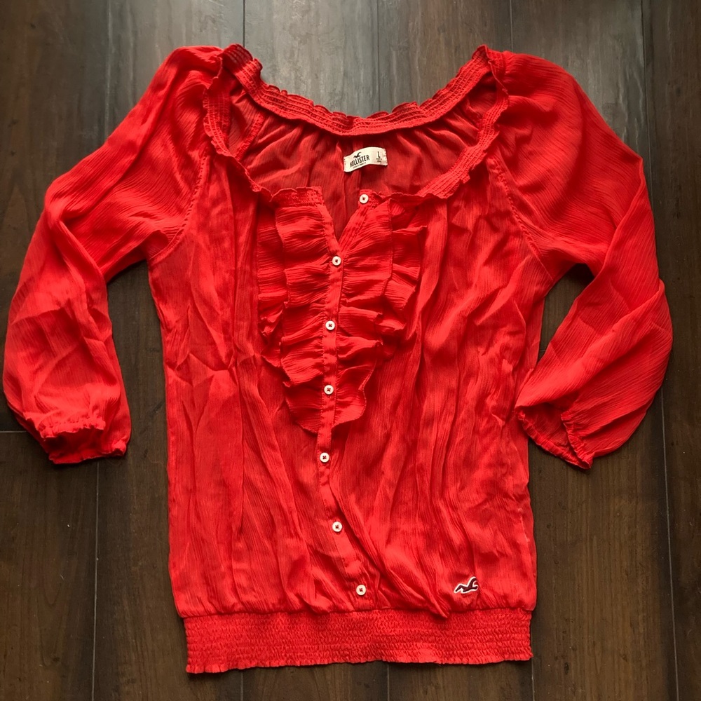Hollister large sheer blouse
